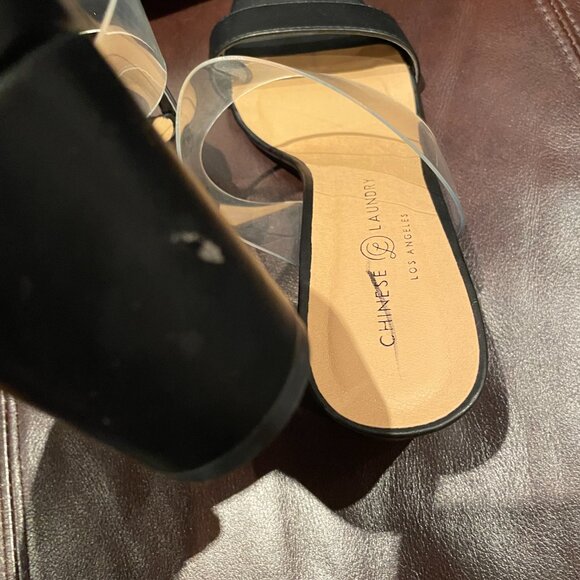 Chinese Laundry Yeah Yeah Slide Heels in Clear/black Size 8.5 - Picture 8 of 8